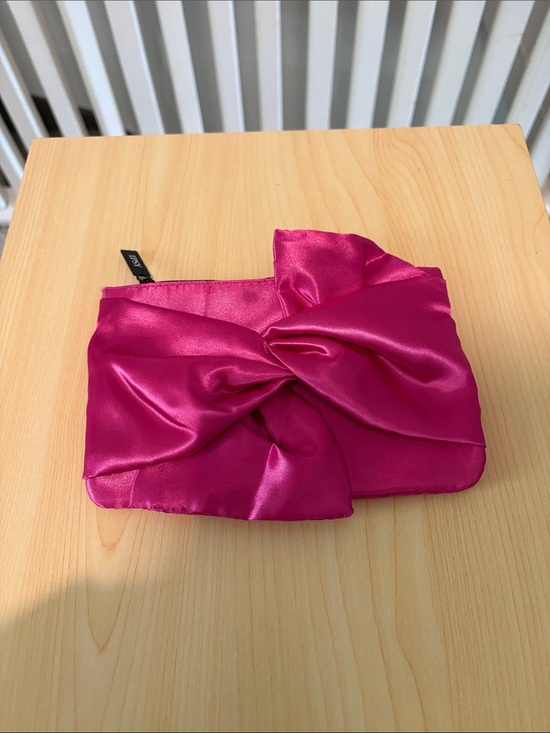 ipsy Handbags - Hot Pink Satin Knot IPSY Cosmetic Bag